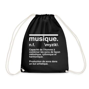 Musique Définition Style Dictionnaire - Sac de sport léger - noir - Devant
