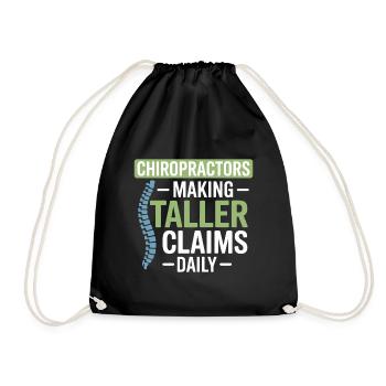 Licensed DC Clinical Posture Alignment Expert  - Drawstring Bag - black - Front
