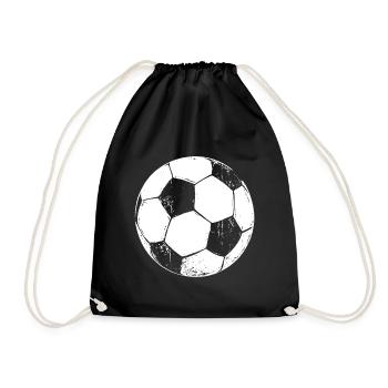 Fussball Fußball Fußballer - Turnbeutel - Schwarz - Vorne