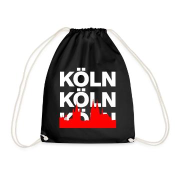 KÖLLE ES EIN JEFÖHL KÖLN DOMLIEBE RHEIN DOMSTADT - Drawstring Bag - black - Front