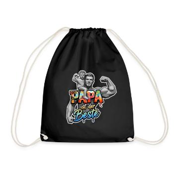 PAPA EST LE MEILLEUR - Sac de sport léger - noir - Devant