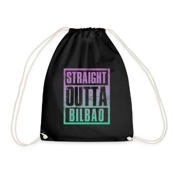 Straight outta Bilbao - Drawstring Bag - black - Front
