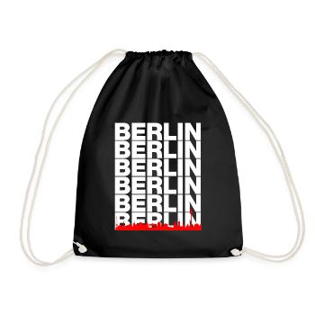 BERLIN SKYLINE, CAPITAL VIBES! WALL - Drawstring Bag - black - Front