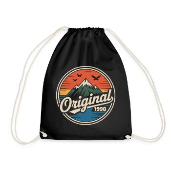 Original 1998 vintage retro 1998 anniversary - Drawstring Bag - black - Front