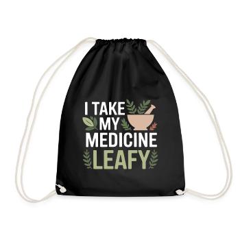 Herboriste Je prends ma médecine Leafy Professional - Sac de sport léger - noir - Devant