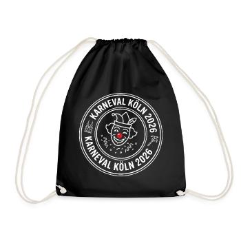 Cologne Carnival 2026 – Official Jester's Seal - Drawstring Bag - black - Front