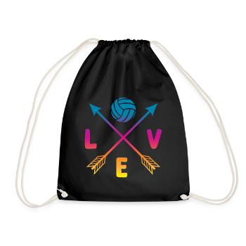 Volleyball Love - Drawstring Bag - black - Front