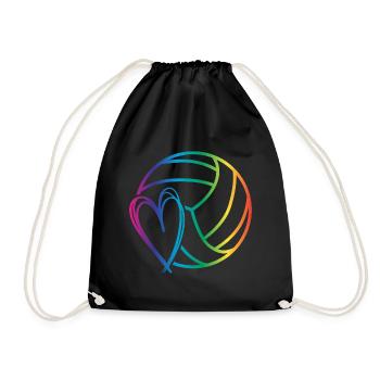 Volleyball Love - Drawstring Bag - black - Front