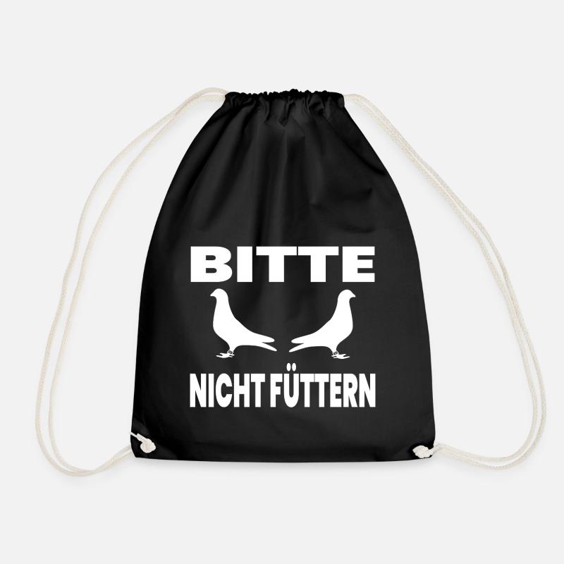 Doves - Drawstring Bag - black