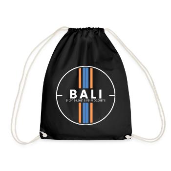 Coordonnées de l’île de Bali - Sac de sport léger - noir - Devant
