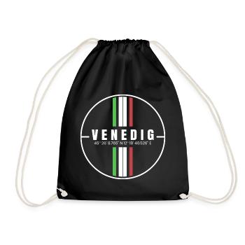 Venice Coordinates - Drawstring Bag - black - Front