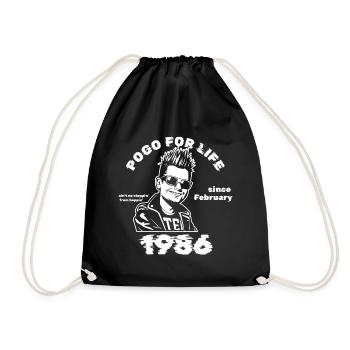 40. Birthday Pogo for life since 02/1986 - Drawstring Bag - black - Front