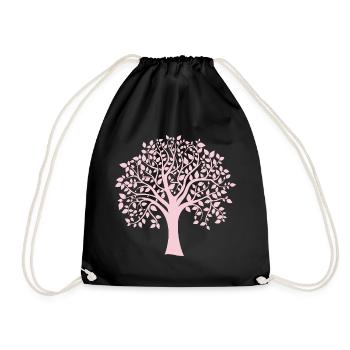 Icon Pink Jumbo Tree Print Silhouette - Drawstring Bag - black - Front