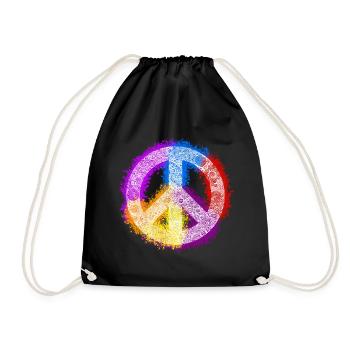Signe de la paix de Zentangle - Sac de sport léger - noir - Devant
