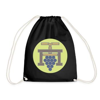 20506_Winzer, Vigneron Grapepresse Millésime - Sac de sport léger - noir - Devant