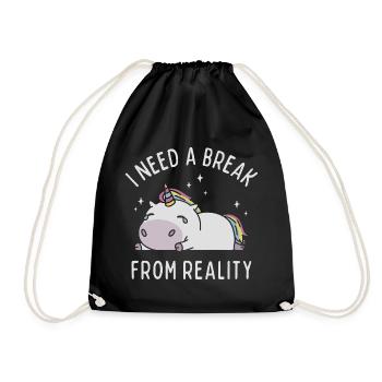 J’ai besoin d’une pause avec la réalité - Sac de sport léger - noir - Devant