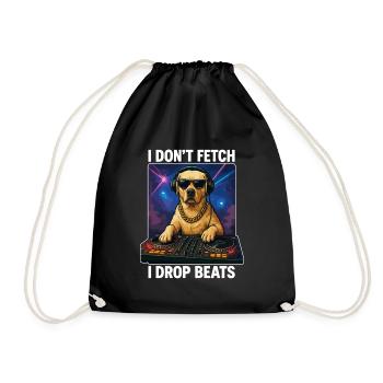 Labrador DJ : Je ne rapporte pas, je lâche des beats ! - Sac de sport léger - noir - Devant