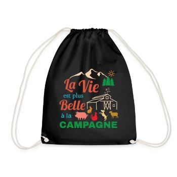The beautiful life in the countryside - Drawstring Bag - black - Front
