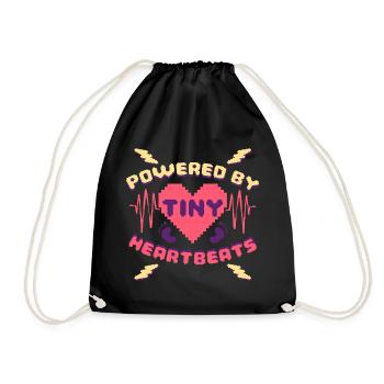Infirmière en néonatologie alimentée par de minuscules battements de cœur - Sac de sport léger - noir - Devant