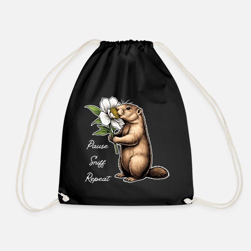 Marmot: Break, sniff, carry on - Drawstring Bag - black