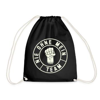 My Team Fist Emblem - Drawstring Bag - black - Front
