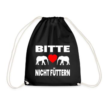 Éléphants - Sac de sport léger - noir - Devant