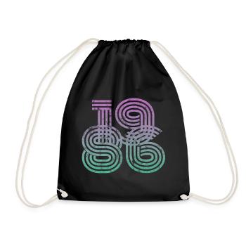 1986 vintage - Drawstring Bag - black - Front