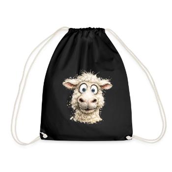 Lachendes Schaf Cartoon-Pop - Turnbeutel - Schwarz - Vorne