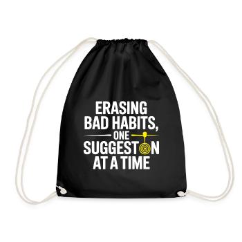 Hypnotist Erasing Bad Habits One Suggestion Pro  - Drawstring Bag - black - Front