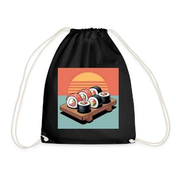 sushi - Drawstring Bag - black - Front
