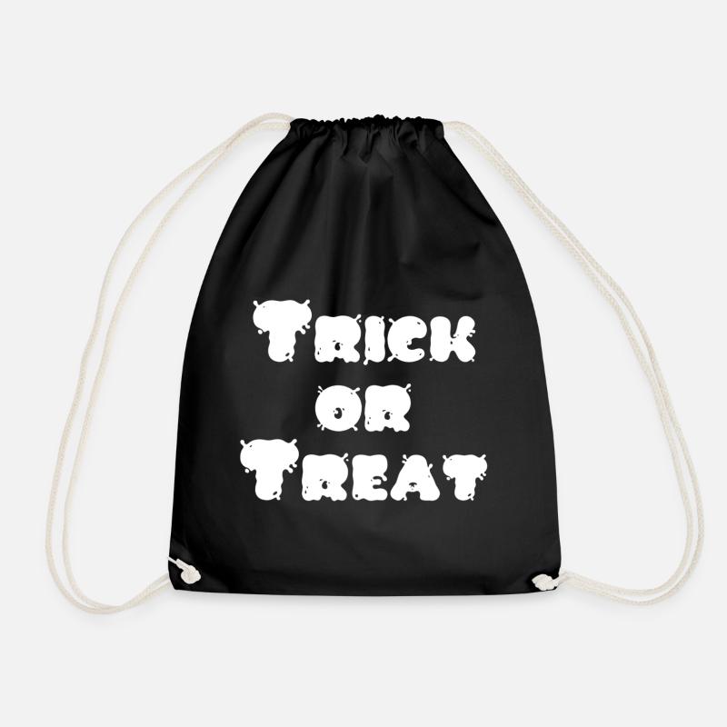 Halloween Sayings, Spooky Designs - Drawstring Bag - black
