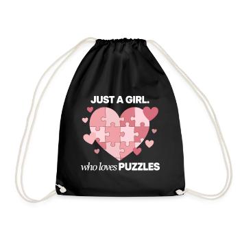 Juste une fille qui adore les énigmes - Sac de sport léger - noir - Devant