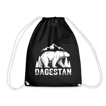 Dagestan Bear Mountain Crest - Drawstring Bag - black - Front