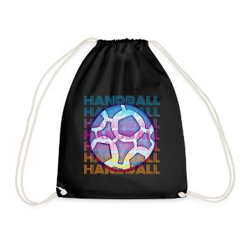 Handball Vintage - Turnbeutel - Schwarz - Vorne