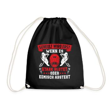 Eishockey - Drawstring Bag - black - Front