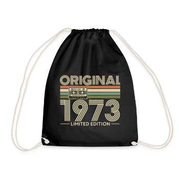 Original 1973 Limited Edition Retro - Turnbeutel - Schwarz - Vorne