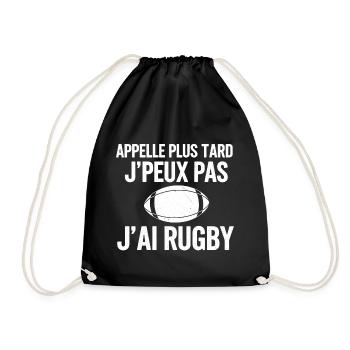 Later call rugby - Drawstring Bag - black - Front