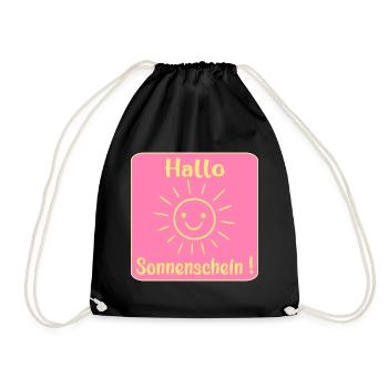 Hello sunshine - Drawstring Bag - black - Front