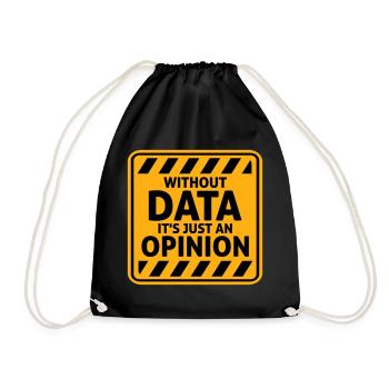 Sans données, ce n’est qu’un nerd de statistiques d’opinion - Sac de sport léger - noir - Devant