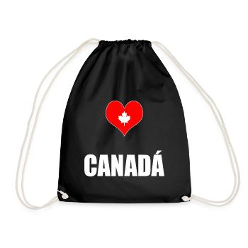 Canada - Drawstring Bag - black - Front