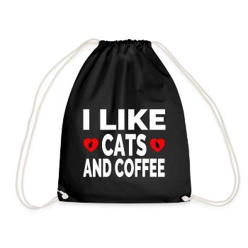 feline - Drawstring Bag - black - Front