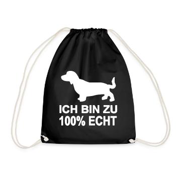 Dackel - Turnbeutel - Schwarz - Vorne