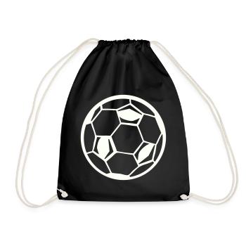 Soccer Fußball - Drawstring Bag - black - Front
