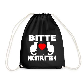 félin - Sac de sport léger - noir - Devant