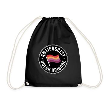 Antifascist Queer Brigade - Antifa Pride Merch - Sac de sport léger - noir - Devant