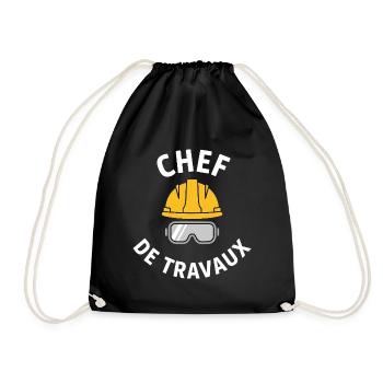 Chef de Chantier travaux Bricoleur Bricolage Cadea - Sac de sport léger - noir - Devant