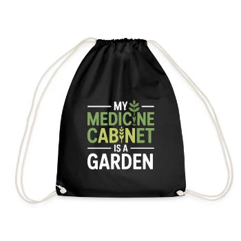 Certified Clinical Organic Pharmaceutical Gear  - Drawstring Bag - black - Front