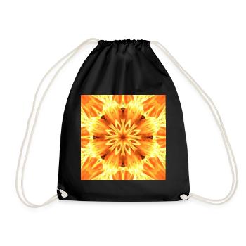 Firestar Kaleidoscope - Drawstring Bag - black - Front