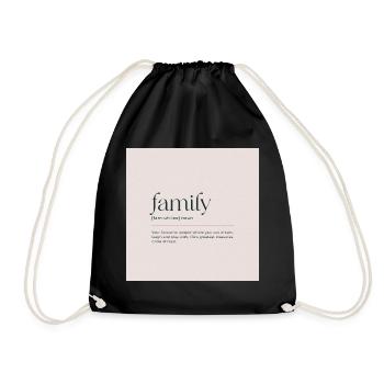 Family First – Heartwarming Family Love Des - Sac de sport léger - noir - Devant
