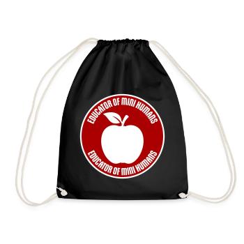 Educator Of Little Humans Teacher Funny Kids - Drawstring Bag - black - Front